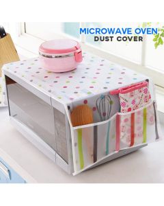 Household Waterproof Microwave Oven Dust Cover with Storage Bag for Kitchen B