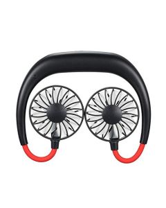 Foonee Sports Mini Tie Fan, Hands-Free Portable Neck Fan, Usb Charge Adjustable Wind Travel Outdoor Fan