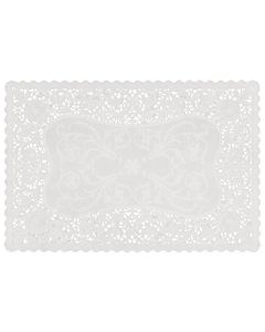 French Lace Paper Doilies  Rectangle White 16 Per Package