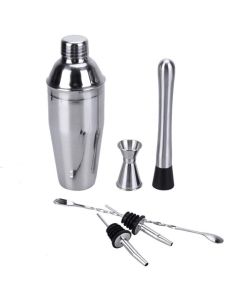 6 Pcs 750 Ml Stainless Steel Cocktail Shaker Mixer