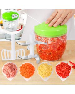 Multi-Function Salad Crusher Food Processor Manual Meat Machine Crusher Chopper