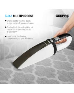 Geepas Cordless Rechargeable Handheld Vacuum Cleaner – Low Noise Design with HEPA Filter for Home, Kitchen, Car & Office