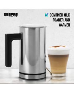 Geepas Milk Frother Electric - Ideal for Coffee, Cappuccino & Hot Chocolate