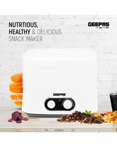 Geepas 240W Food Dehydrator Machine for Fruit, Vegetables, Meats and Chili, Healthy Snacks