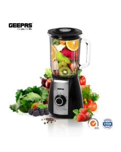 Geepas Glass Jug Food Blender Smoothie Maker, 5 Speed Control with Pulse & 1.5L Glass Jar - 2 Year Warranty
