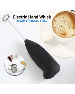 New Kitchen Electric Hand Whisk Mixer Coffee, Milk and Egg Beater Stainless Steel