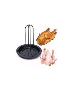 Chicken Duck Holder Rack Grill Stand Roasting For Bbq Rib Non Stick Carbon Steel