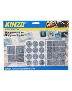 Kinzo Renovating High Quality Stick-On Skid Protector Felt 28 Pcs Set Mutlticolor