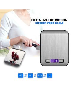 Digital Multi-Function Food Kitchen Scale,11 Lb/5 Kg Digital Multifunction Stainless Steel Kitchen Food Scale