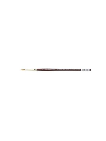 Grumbacher Goldenedge Golden Toray Round Watercolor Brush, Synthetic Bristles, Size 3