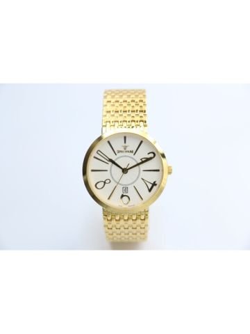 Multidimensional Stainless Steel Men's Gold Watch - S12473M-1