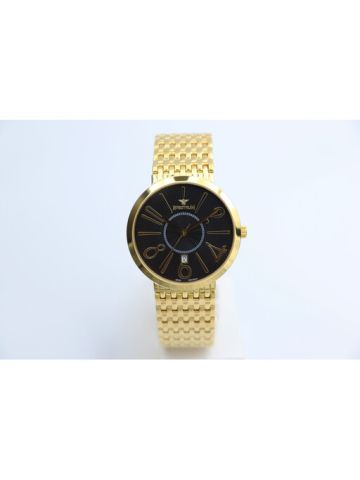 Multidimensional Stainless Steel Men's Gold Watch - S12473M-2