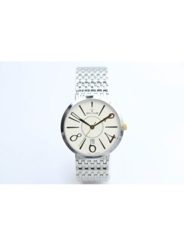 Multidimensional Stainless Steel Men's Silver Watch - S12473M-3