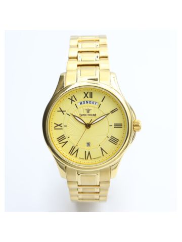 Inventor Stainless Steel Men's Gold Watch - 12507M-1