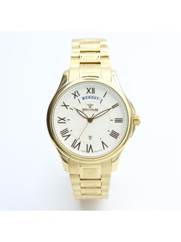 Inventor Stainless Steel Men's Gold Watch - 12507M-2