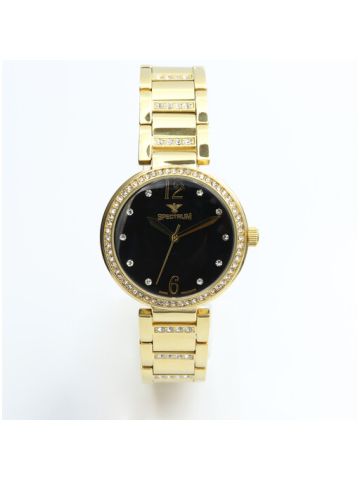 Multidimensional Stainless Steel Women's Gold Watch - S12541L-1