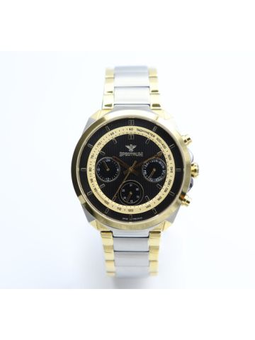 Multidimensional Stainless Steel Men's Two Tone Watch - 12555M-4
