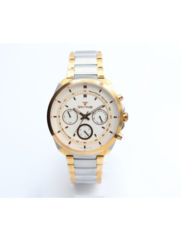 Multidimensional Stainless Steel Men's Two Tone Rose Watch - 12555M-5