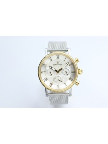 Multidimensional Mesh Band Men's Silver Watch - S12557M-1