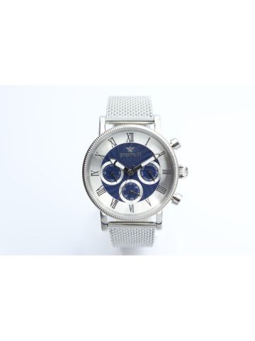Multidimensional Mesh Band Men's Silver Watch - S12557M-3