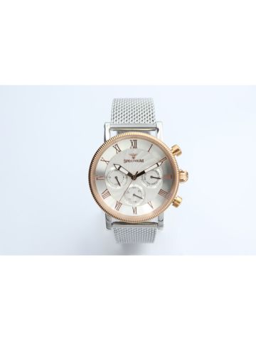 Multidimensional Mesh Band Men's Silver Watch - S12557M-4