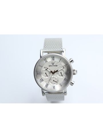 Multidimensional Mesh Band Men's Silver Watch - S12557M-5