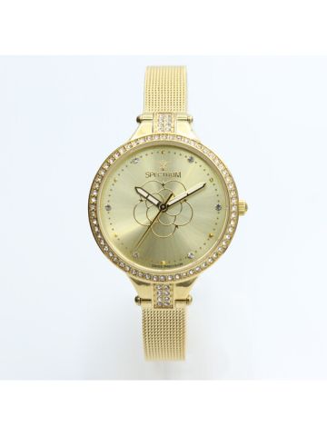 Creative Mesh Band Women's Gold Watch - S12562L-1