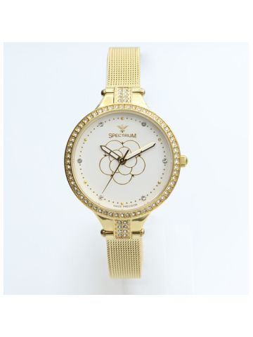 Creative Mesh Band Women's Gold Watch - S12562L-2
