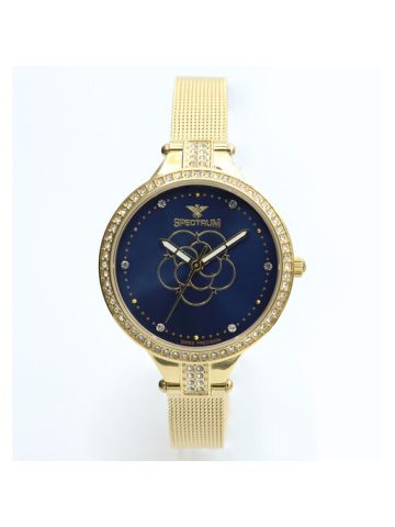 Creative Mesh Band Women's Gold Watch - S12562L-4