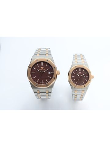 Challenger Stainless Steel Men's Two Tone Rose Watch - 12566M-4P