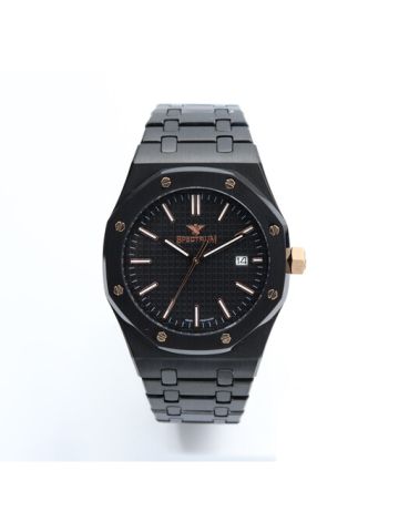 Challenger Stainless Steel Men's Black Watch - 12566M-5