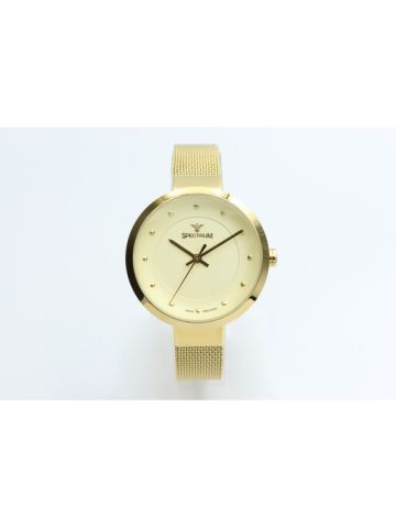 Truth seeker Mesh Band Women's Gold Watch - S12576L-1