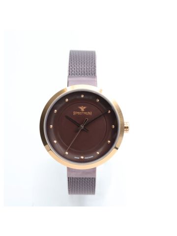 Truth seeker Mesh Band Women's Brown Watch - S12576L-5