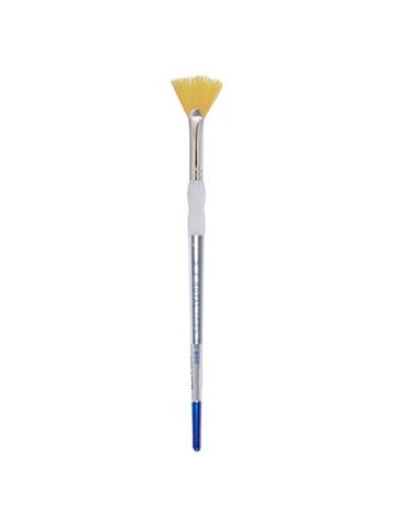 Soft Grip Golden Taklon Fan Brush Size 4
