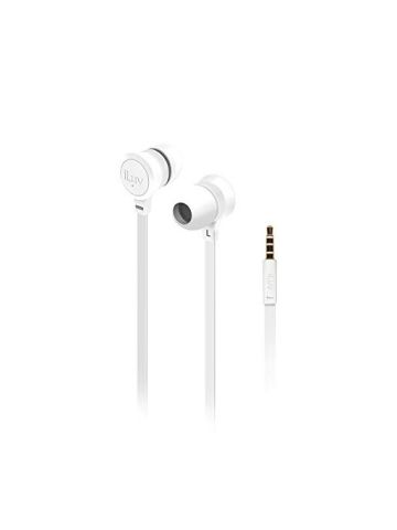 iLuv IEP334WHT Neon Sound High-Performance Earphones, White