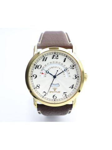Multidimensional Leather Men's Brown Watch - S23025M-1