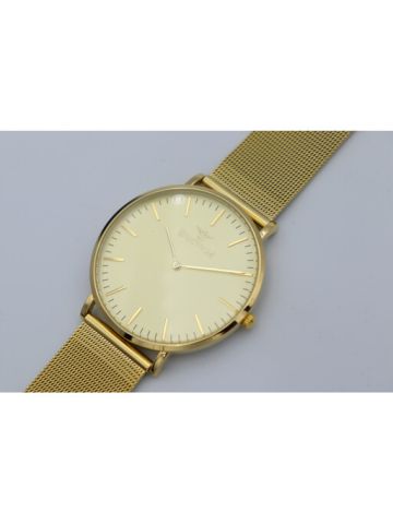 Inventor Mesh Band Men's Gold Watch - 25149M-1