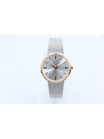 Challenger Mesh Band Women's Silver Watch - 25152L-3