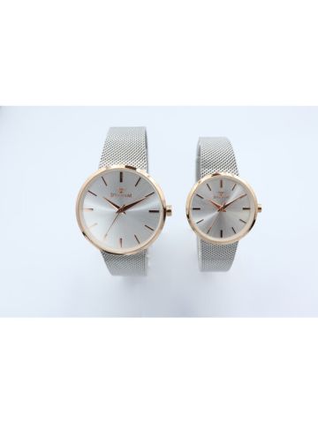 Challenger Mesh Band Women's Silver Watch - 25152L-3P
