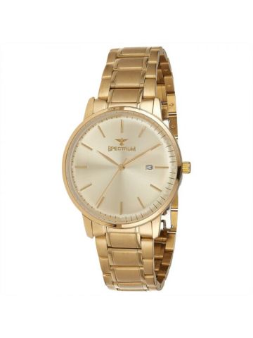 Spectrum Gold Stainless Steel  Wrist Watch 25157G-1