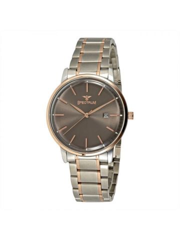 Spectrum Two Tone Rose Stainless Steel  Wrist Watch, 25157G-6