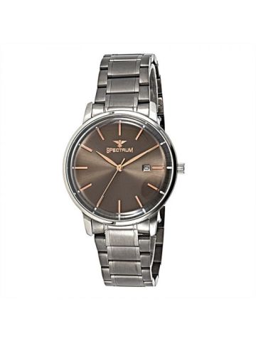 Spectrum Grey Stainless Steel  Wrist Watch, 25157G-7