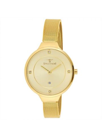 Spectrum Gold Mesh Band  Wrist Watch 25159L-1