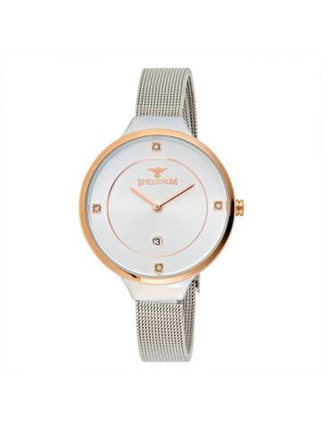 Spectrum Silver Mesh Band  Wrist Watch 25159L-4