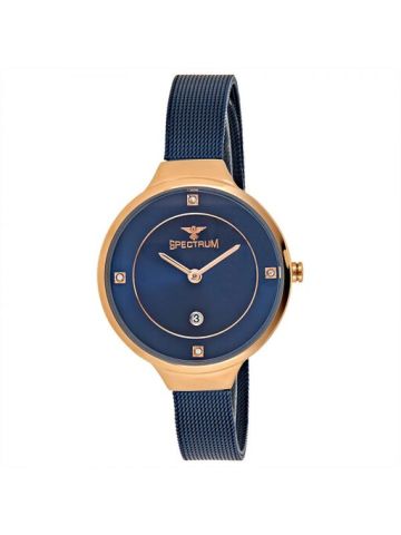Spectrum Blue Mesh Band  Wrist Watch 25159L-7