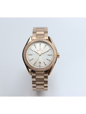 Multidimensional Stainless Steel WOMEN's Rose Gold Watch - S25167L-7