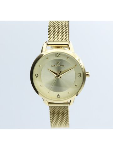 Truth seeker Mesh Band WOMEN's Gold Watch - S25176L-1