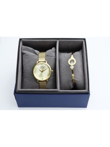 Truth seeker Mesh Band WOMEN's Gold Watch - S25176L-1B