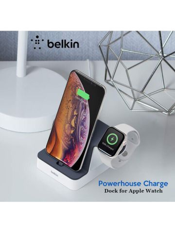 Belkin Powerhouse Charge Dock for Apple Watch + iPhone.