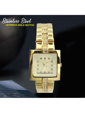 Challenger Stainless Steel Women's Gold Watch